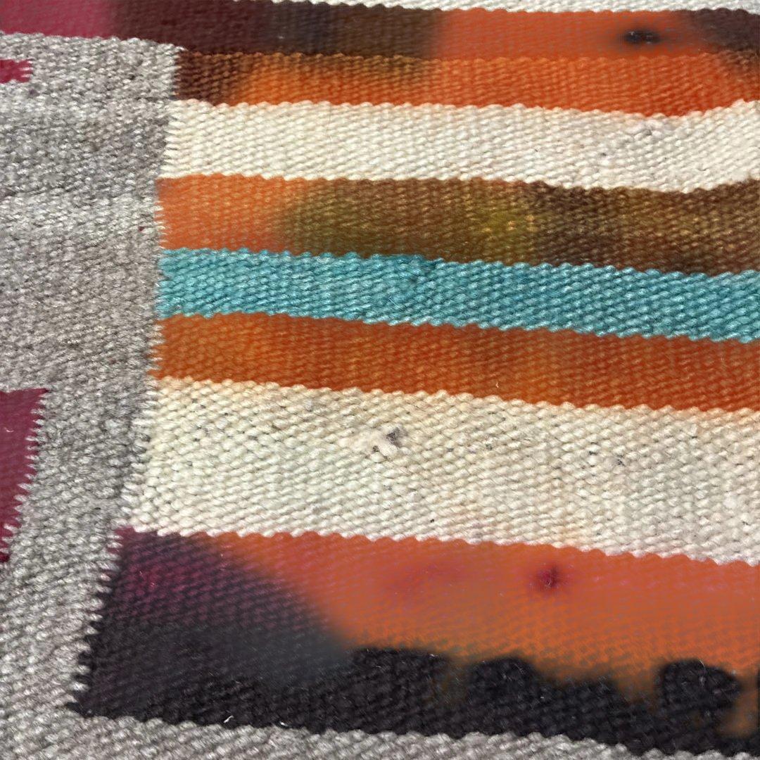 30s〜 Navajo ナバホ ビンテージ アンテーク ラグ 卍 スワスティカ