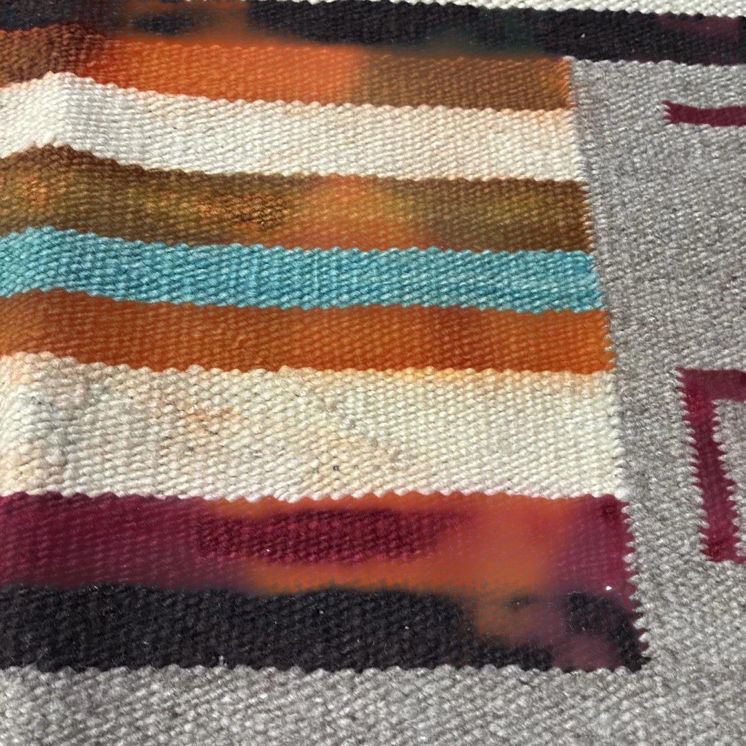 30s〜 Navajo ナバホ ビンテージ アンテーク ラグ 卍 スワスティカ