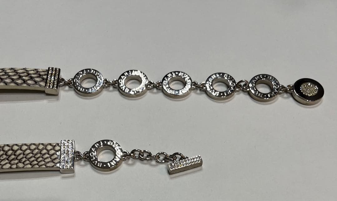 美品☆ブルガリ ベルト　ラインストーン チェーンベルト パイソン アクセサリー