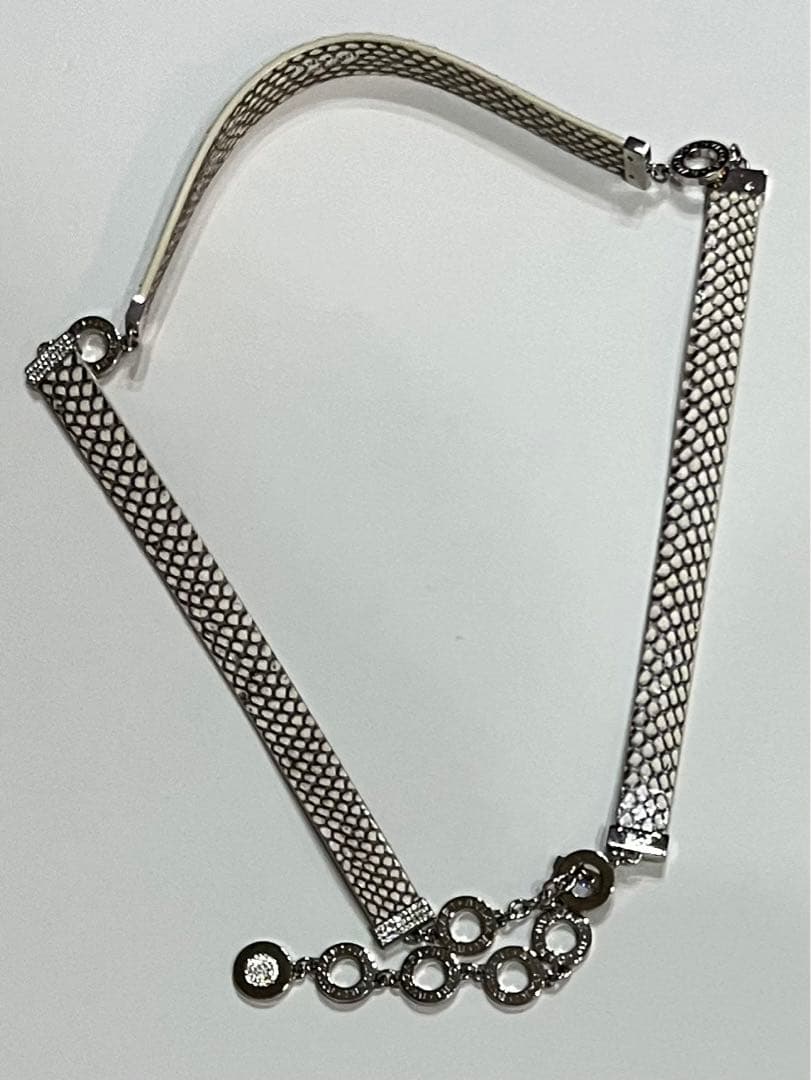 美品☆ブルガリ ベルト　ラインストーン チェーンベルト パイソン アクセサリー