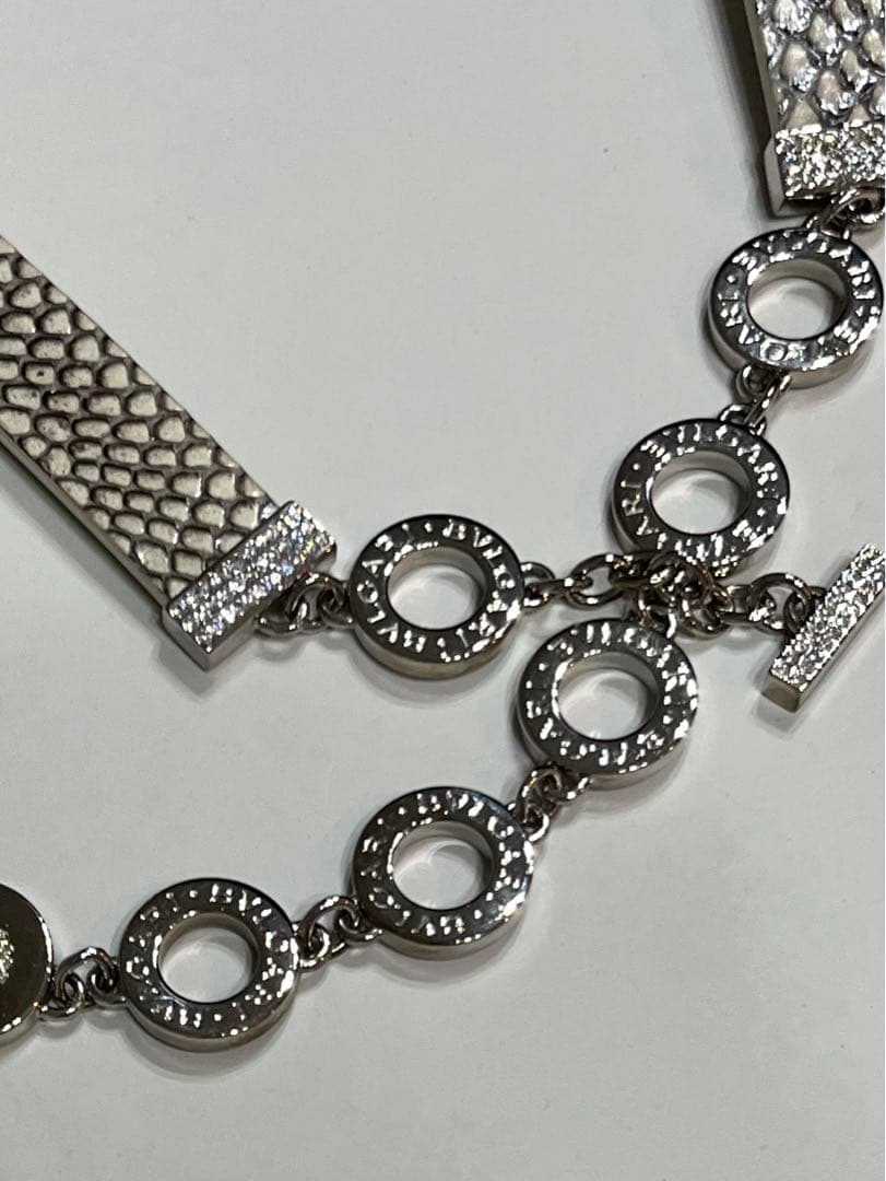 美品☆ブルガリ ベルト　ラインストーン チェーンベルト パイソン アクセサリー