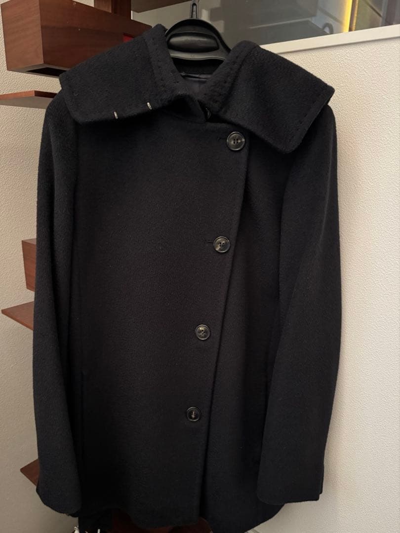 マックスマーラ✴︎キャメル素材 フード付きピーコート