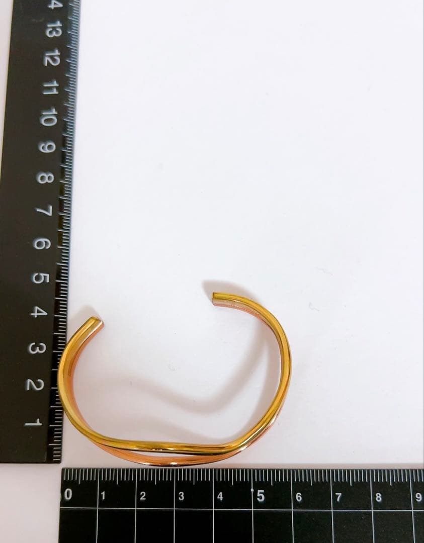 Sergio Lub バングル　ゴールド×ピンクゴールド　２連　ウェーブ