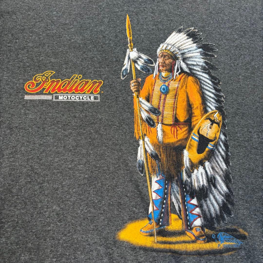 80's 90's インディアン モーターサイクル Tシャツ L ハーレー