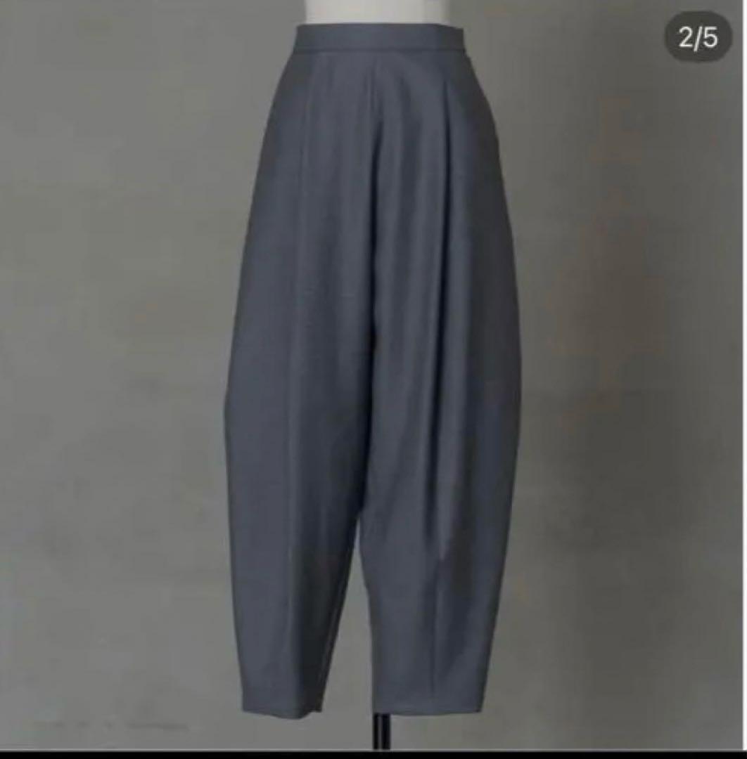 lig.コクーンパンツ グレー M ウール 100%