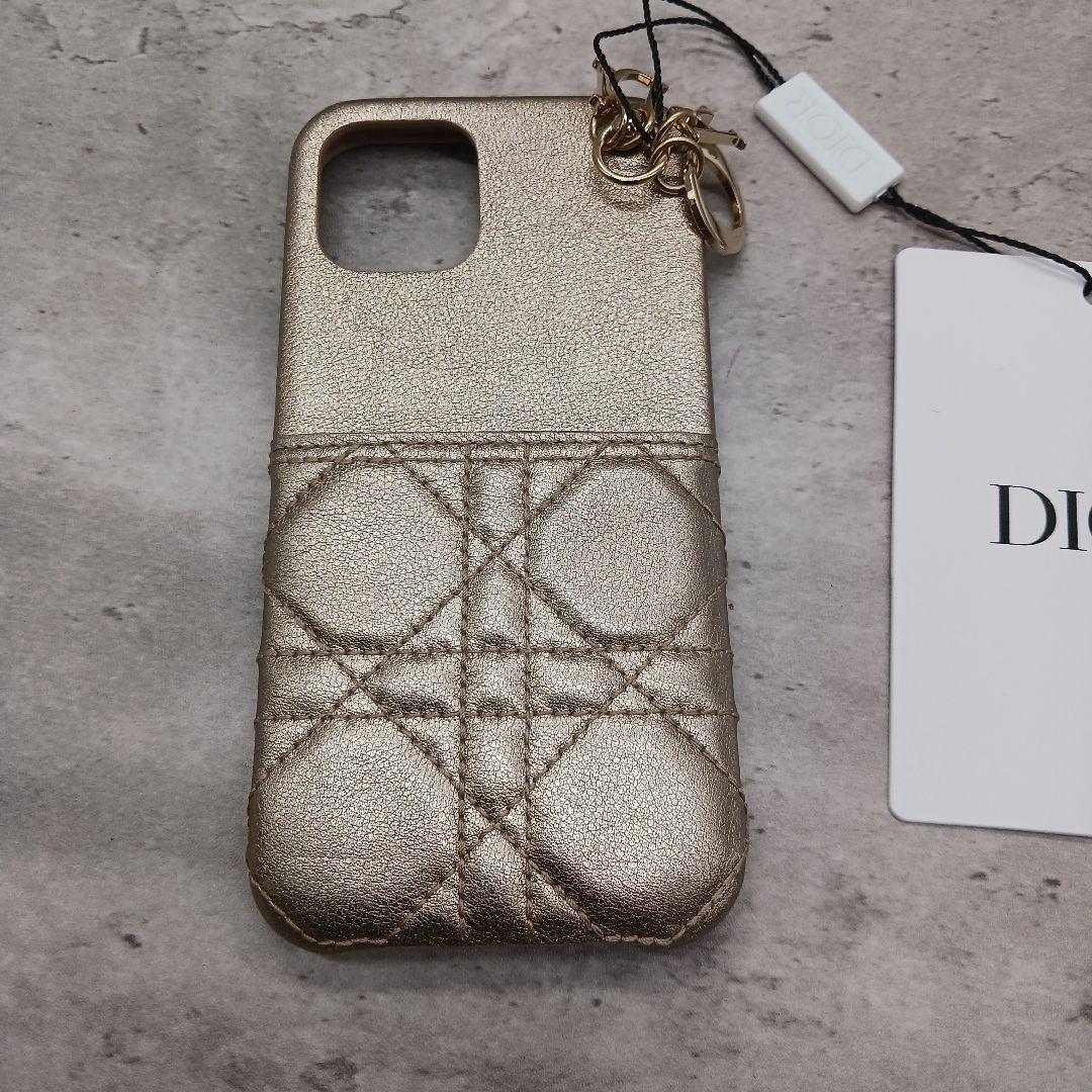 タグ付✨ クリスチャン ディオールiPhone11 ケース カナージュ ゴールド