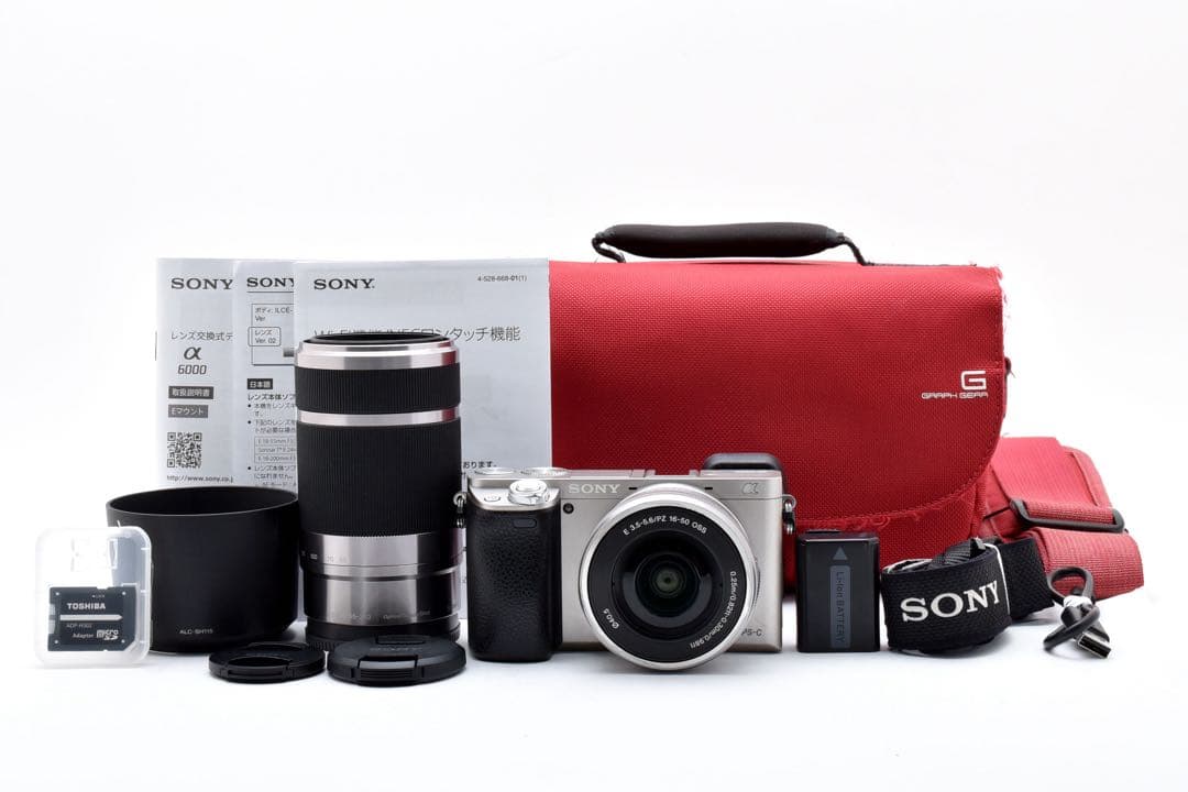 【美品】 ソニー SONY ILCE-6000Y α6000 ダブルズームキット