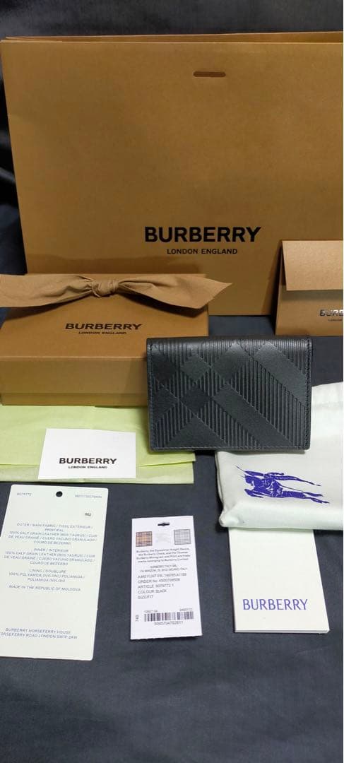 Kuri　　BURBERRY カードケース ブラック