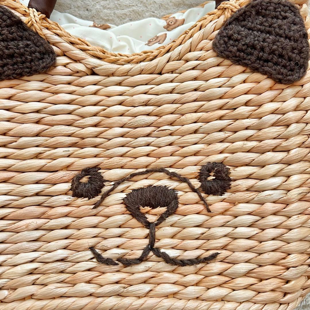 ☆レア　franche lippee くまかごバッグ　刺繍