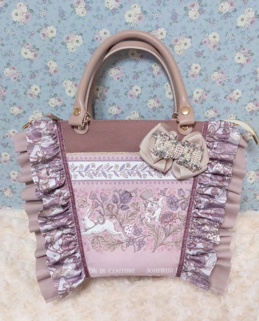 f*t様 ハンドメイド　ジョリーフルール　ポイズンベリーシーフ　フリルトート