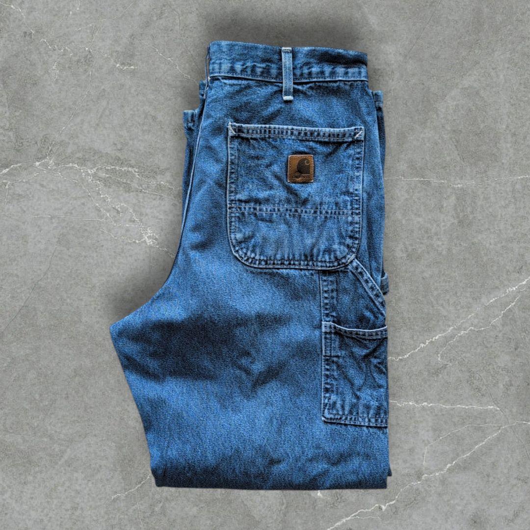 竹*様 カーハート デニム生地 ペインターパンツ B13 DST W34L30