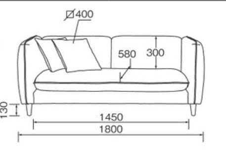 ◆paranoear◆モデル展示 未使用品 ３人掛けソファ ファブリック