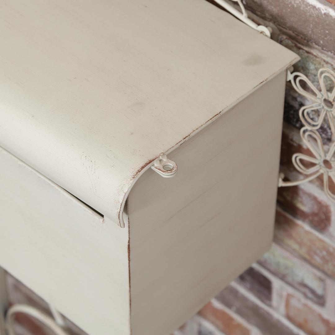 スタンド型ポスト 白 花 ヨーロピアン