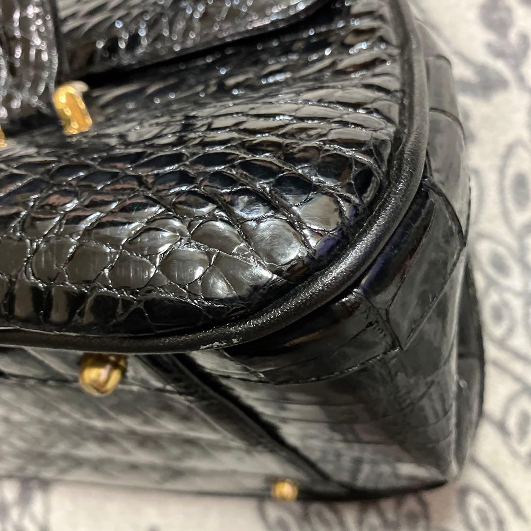 JRA認定 クロコダイル大バッグ 美品 鰐皮