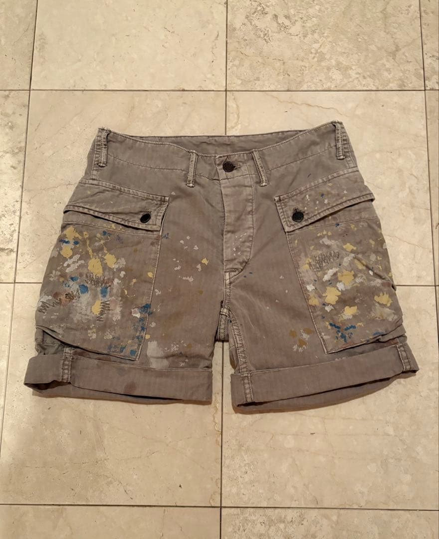 専用　サム様　RRL ショートパンツ ペイントスプラッシュ　26インチ