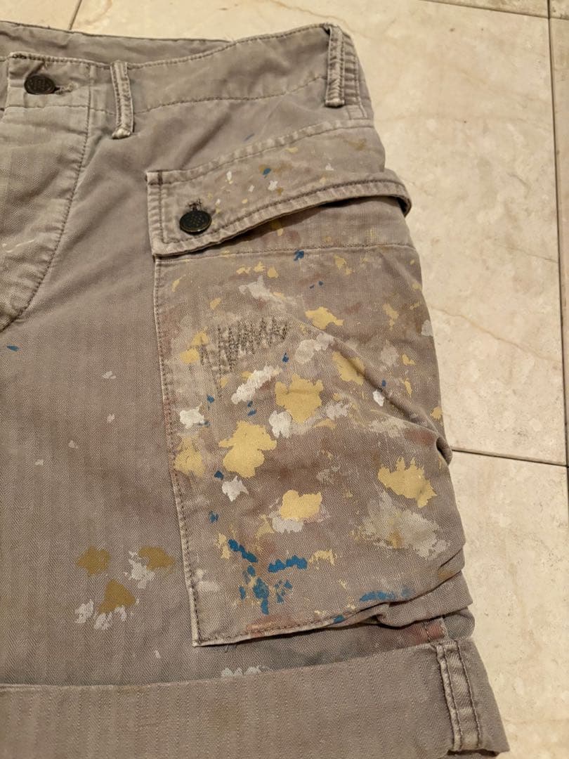 専用　サム様　RRL ショートパンツ ペイントスプラッシュ　26インチ