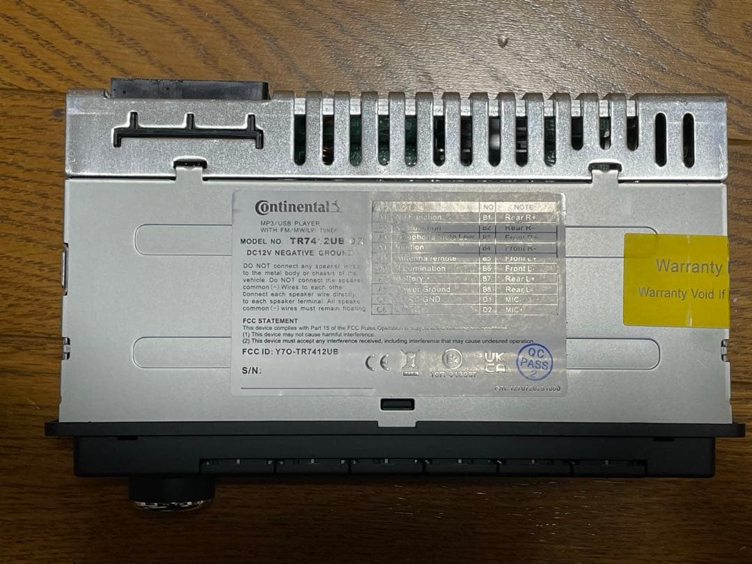 Continental TR7412UB-OR カーオーディオ
