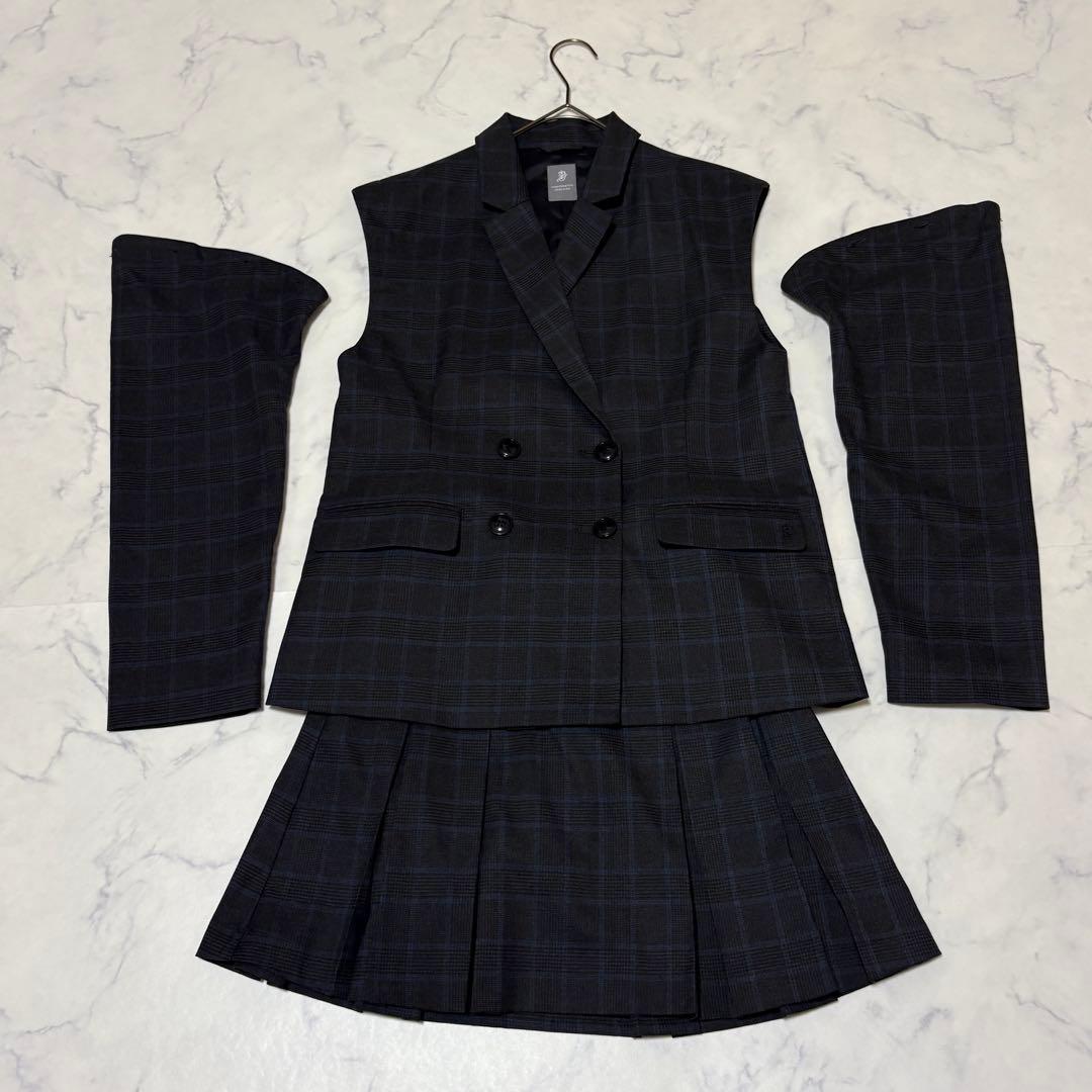 pom ponette junior 2WAYダブルブレストジャケット スカパン