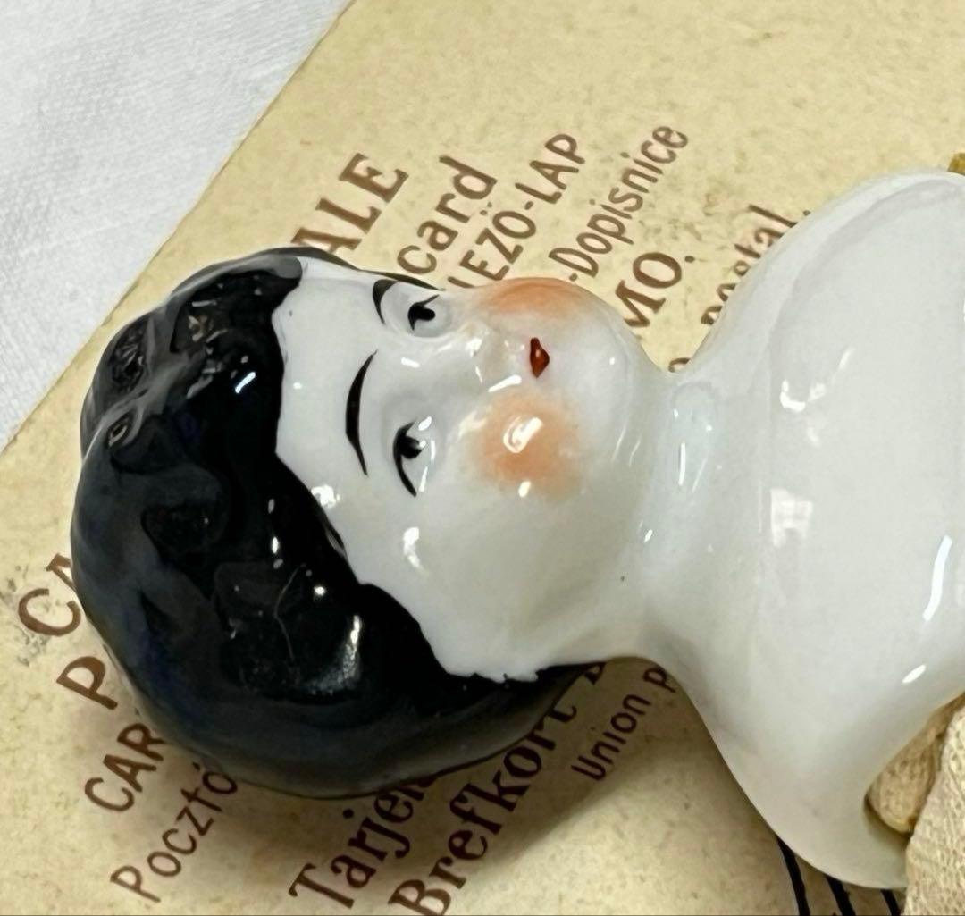 【アンティーク】チャイナヘッドドール　ビスクドール　小さめ　19cm