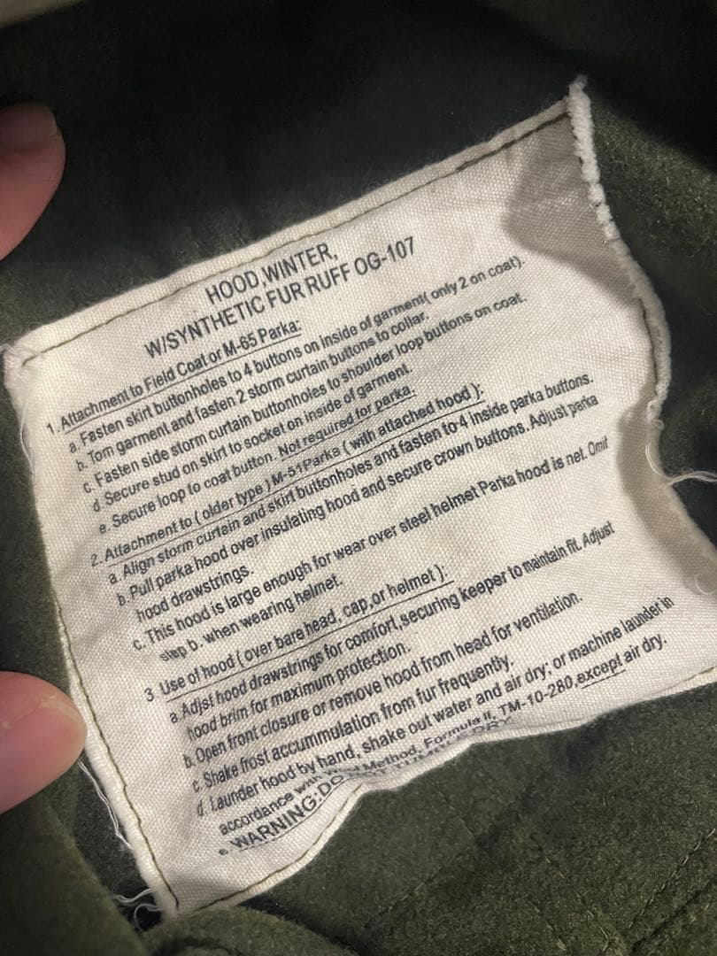 YMCL KY.MFG. M65パーカー　フィッシュテール