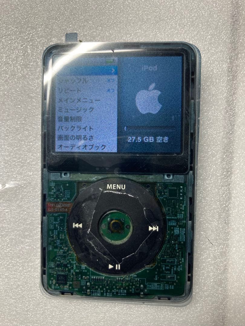 iPod classic 30GB 新品グレースケルトンマスク交換済　動作OK