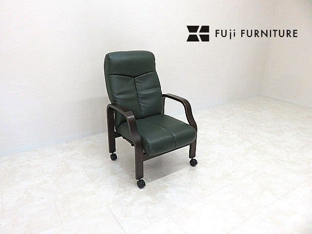 FUJI FURNITURE/冨士ファニチア キャスター付きリクライニングチェア