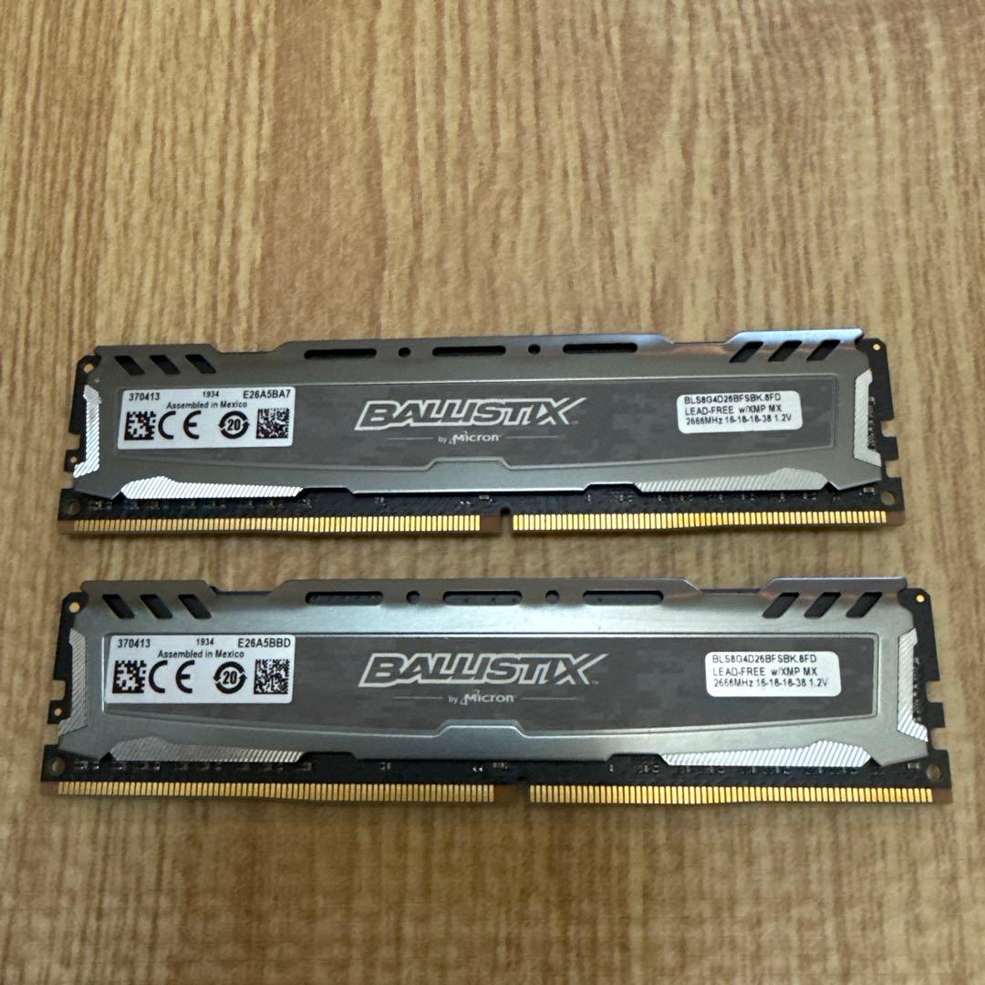 Ballistix Sport DDR4 メモリ 16GB