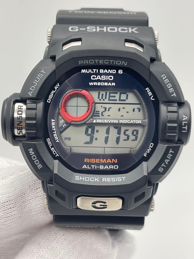 極美品 RISEMAN GW-9200J-1JF 黒G-SHOCK ライズマン