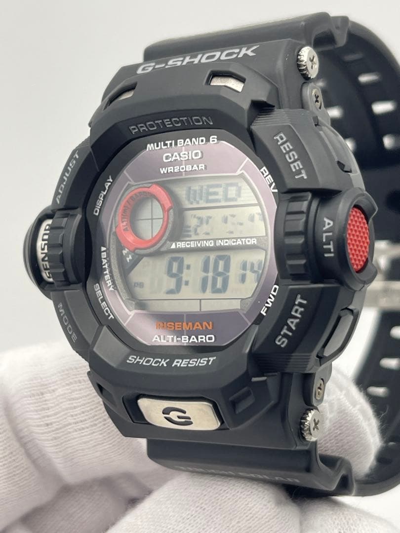 極美品 RISEMAN GW-9200J-1JF 黒G-SHOCK ライズマン