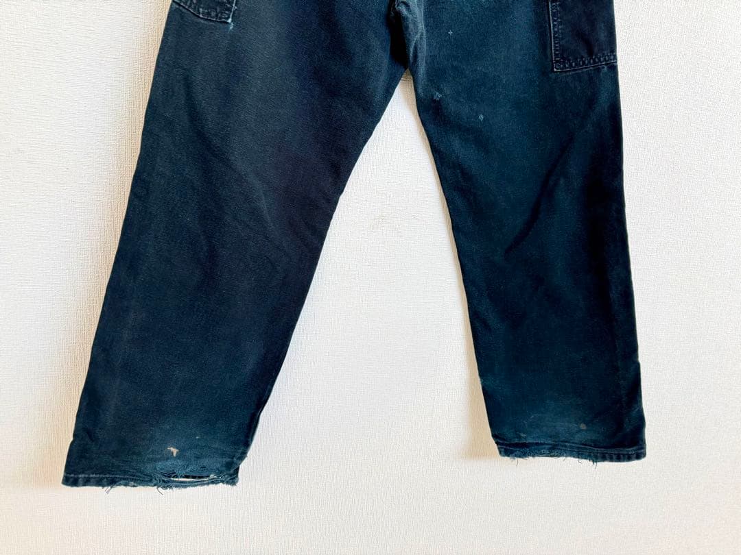 超スペシャル 36X32 W36 カーハート ダブルニー パンツ ブラック 黒