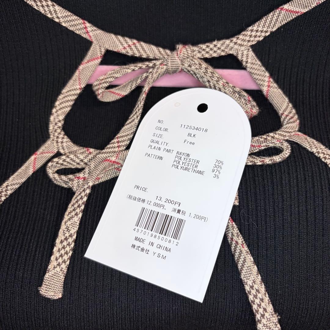 ♡ ダーリッチ Darich ♡ ポイントチェックニットミニワンピース