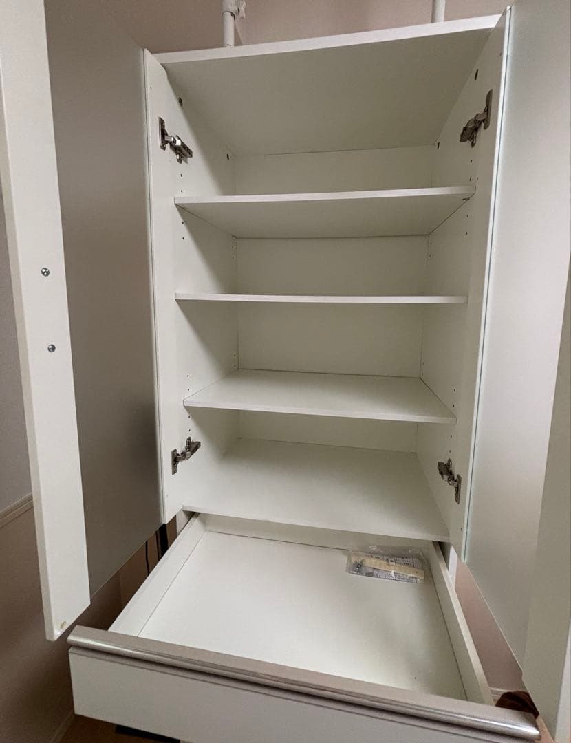 美品 ニトリ ホワイト食器棚