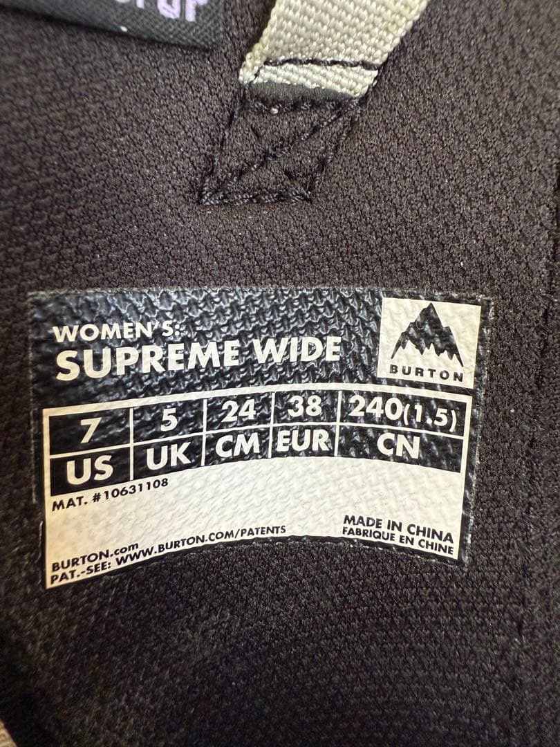 Burton 女性用スノーボードブーツ Supreme Wide 24cm