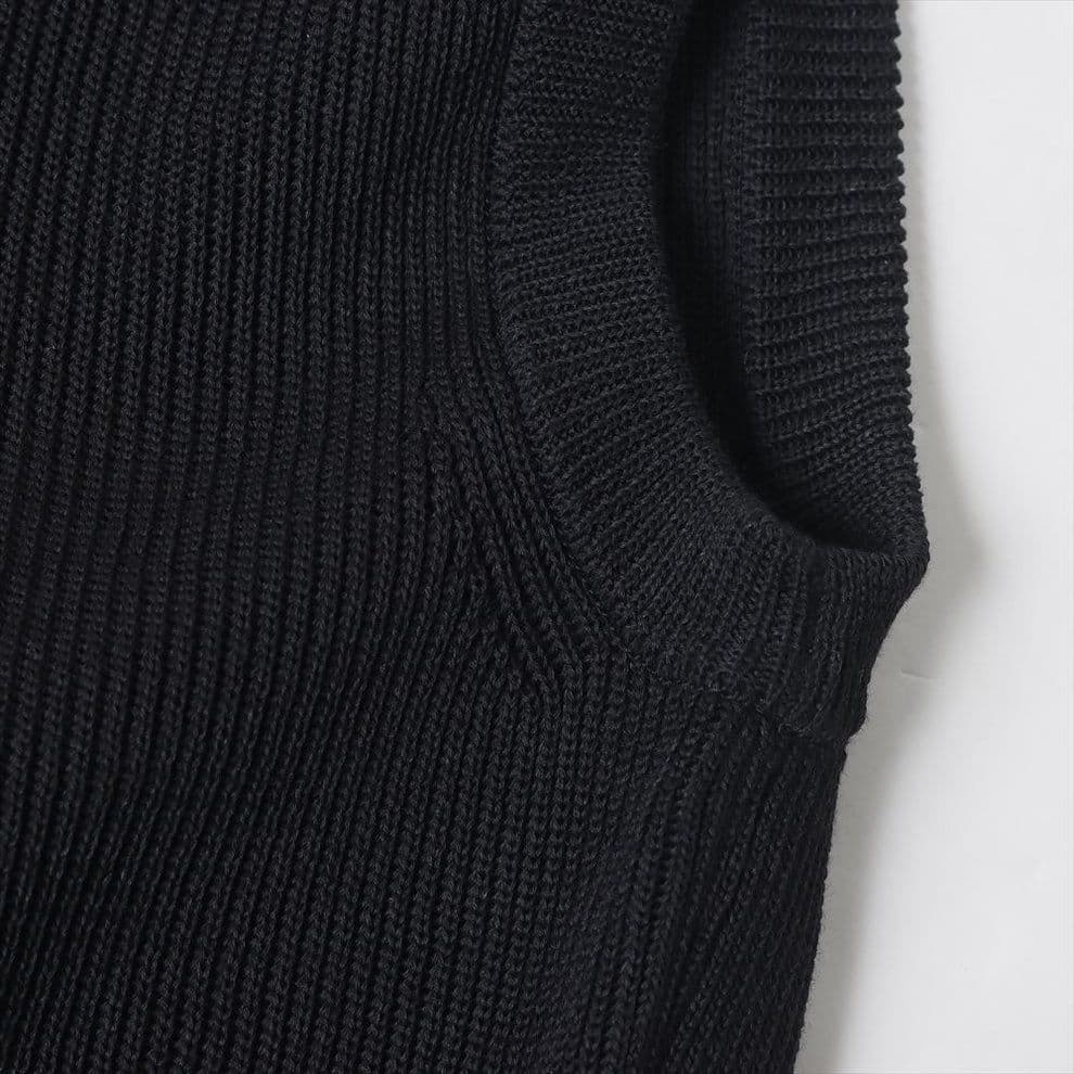 新品 AURALEE FLAT YARN RIB KNIT VEST 黒 4
