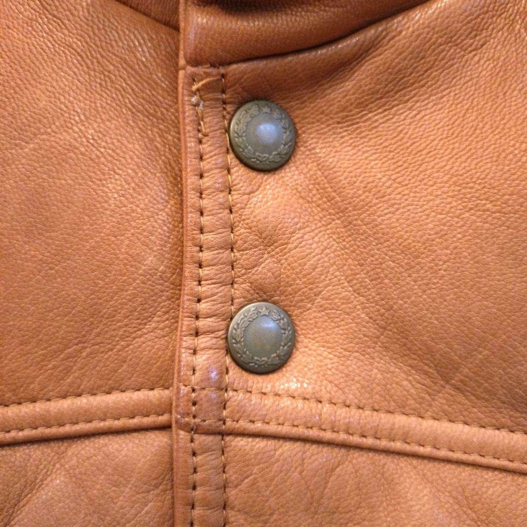 JACK ROSE　レザーダウンベスト美品 ブラウン系