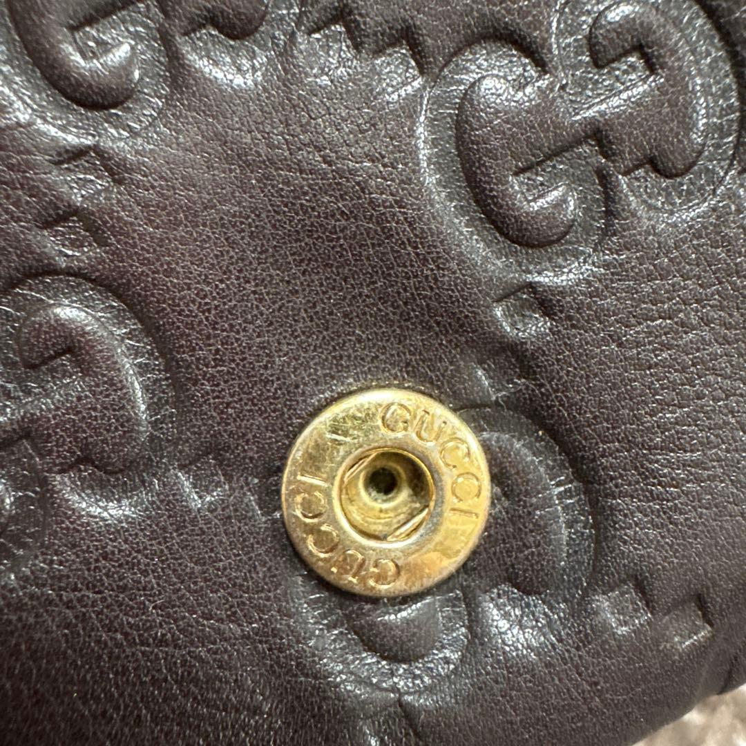 GUCCI GGパターン パープル レザー長財布