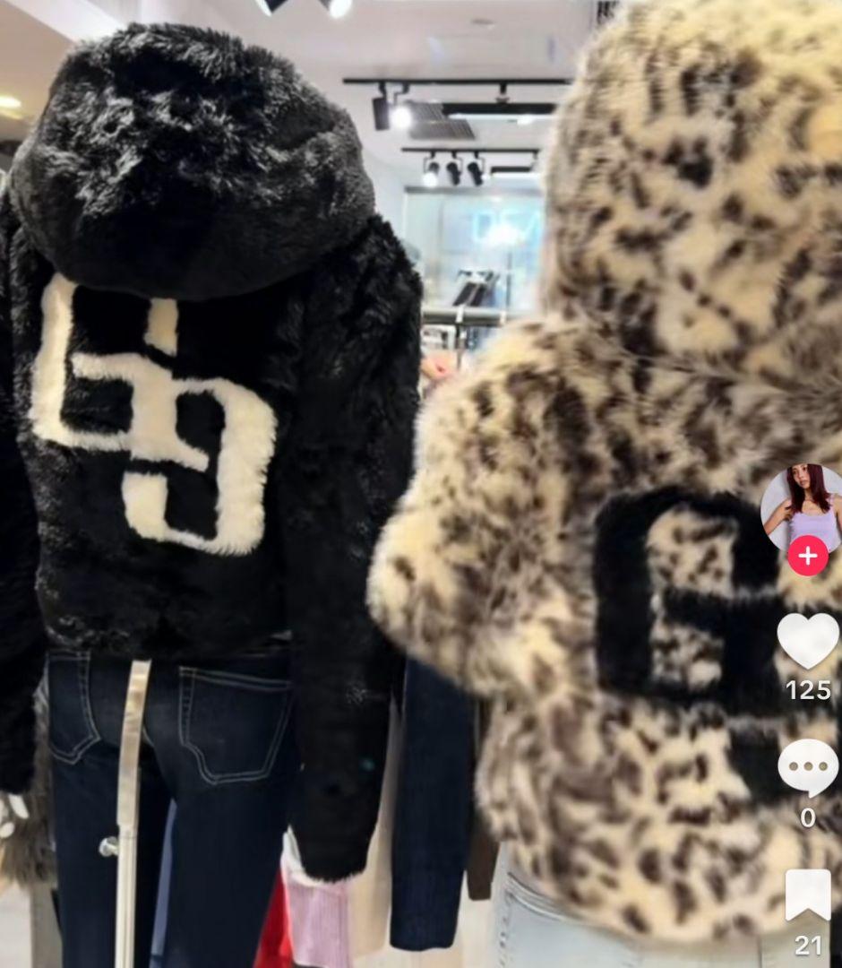 GYDA ジェイダ　G Gエコファーショートフードコート　ブラック　新品