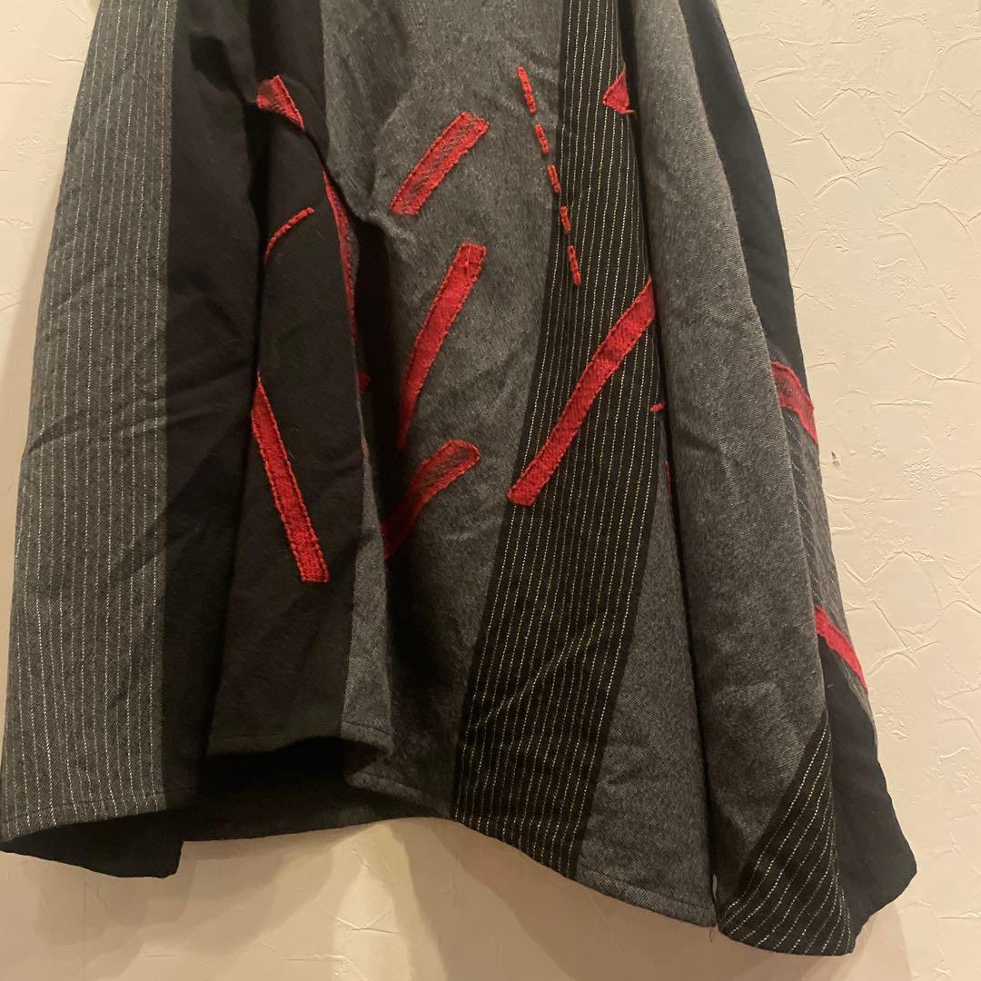 慈雨 センソユニコ 変形ワンピース ジャガード ウール 40