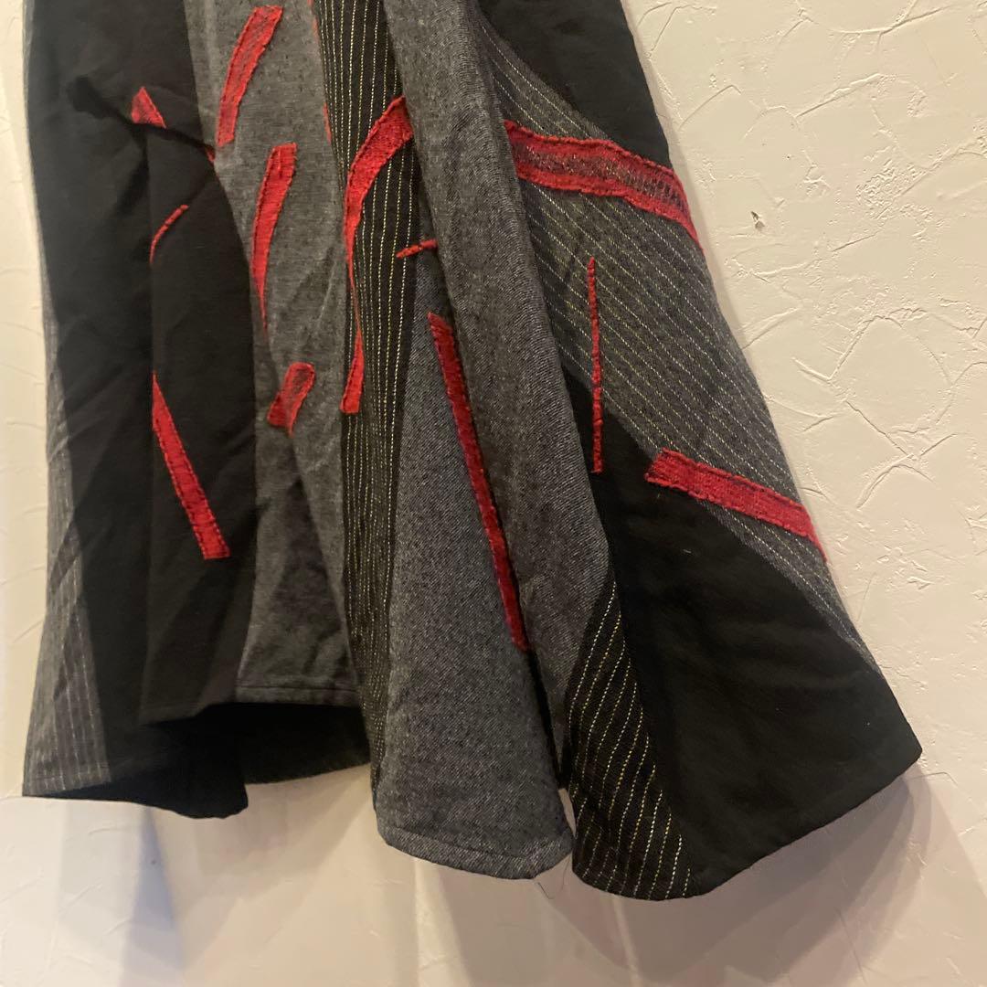 慈雨 センソユニコ 変形ワンピース ジャガード ウール 40