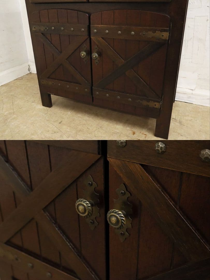 ふぅ〜【オールドカリモク】電話台・サイドキャビネット・収納棚・FAX台