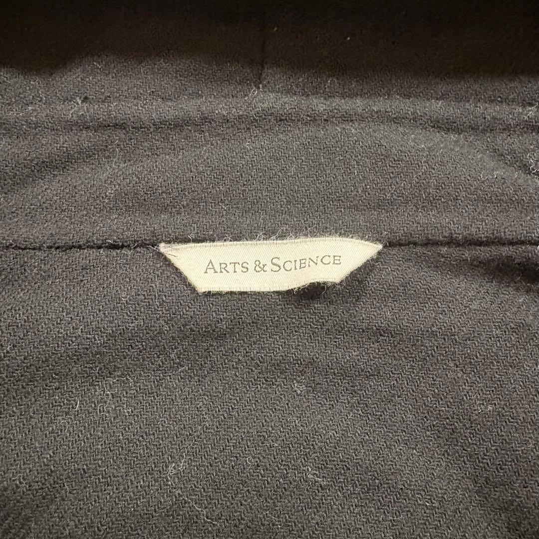 美品✨アーツアンドサイエンス フード　リバーコート　ヘリンボーン　ウール　3