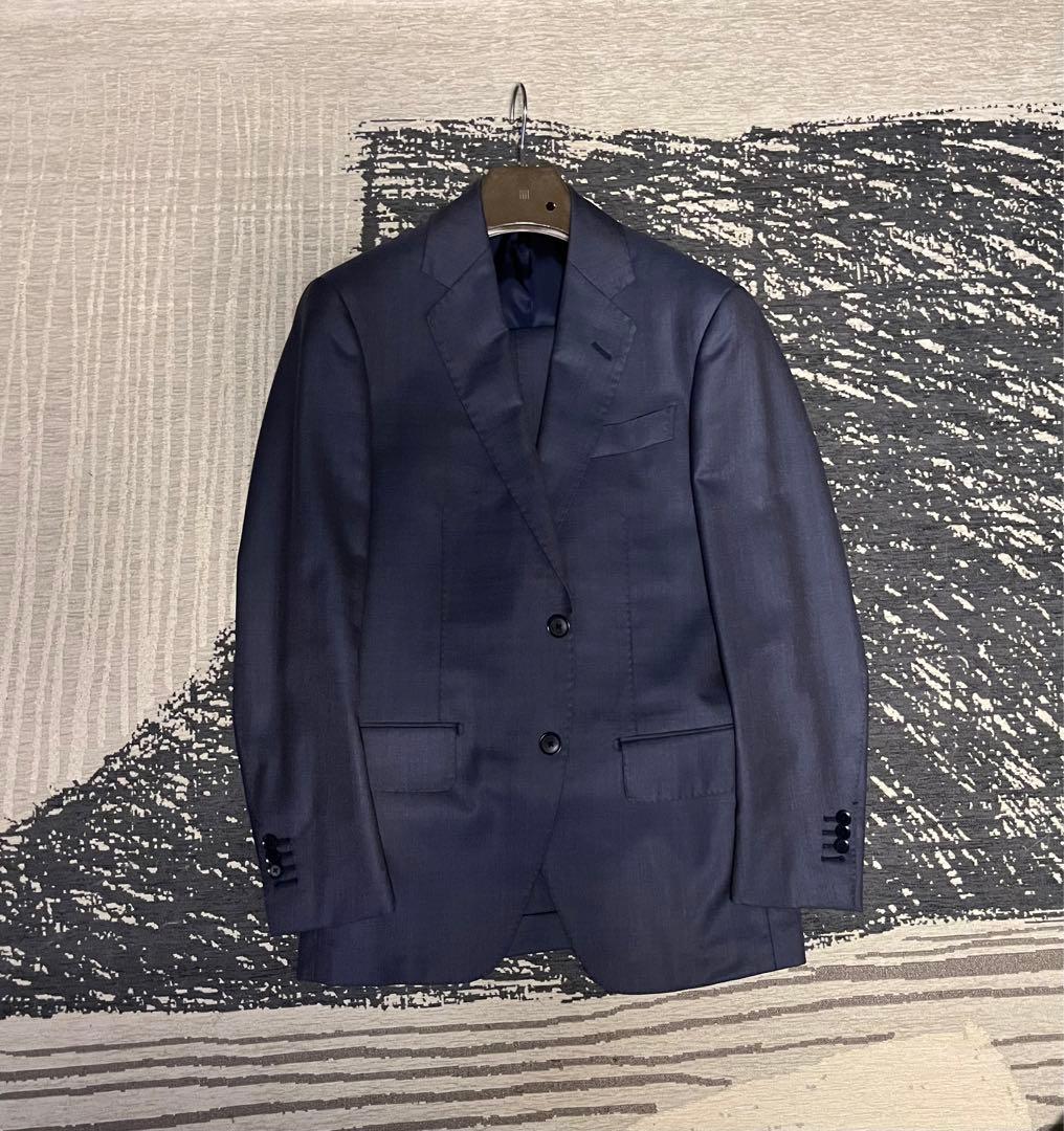 TOMORROWLAND グレーネイビー スーツ　ゼニア