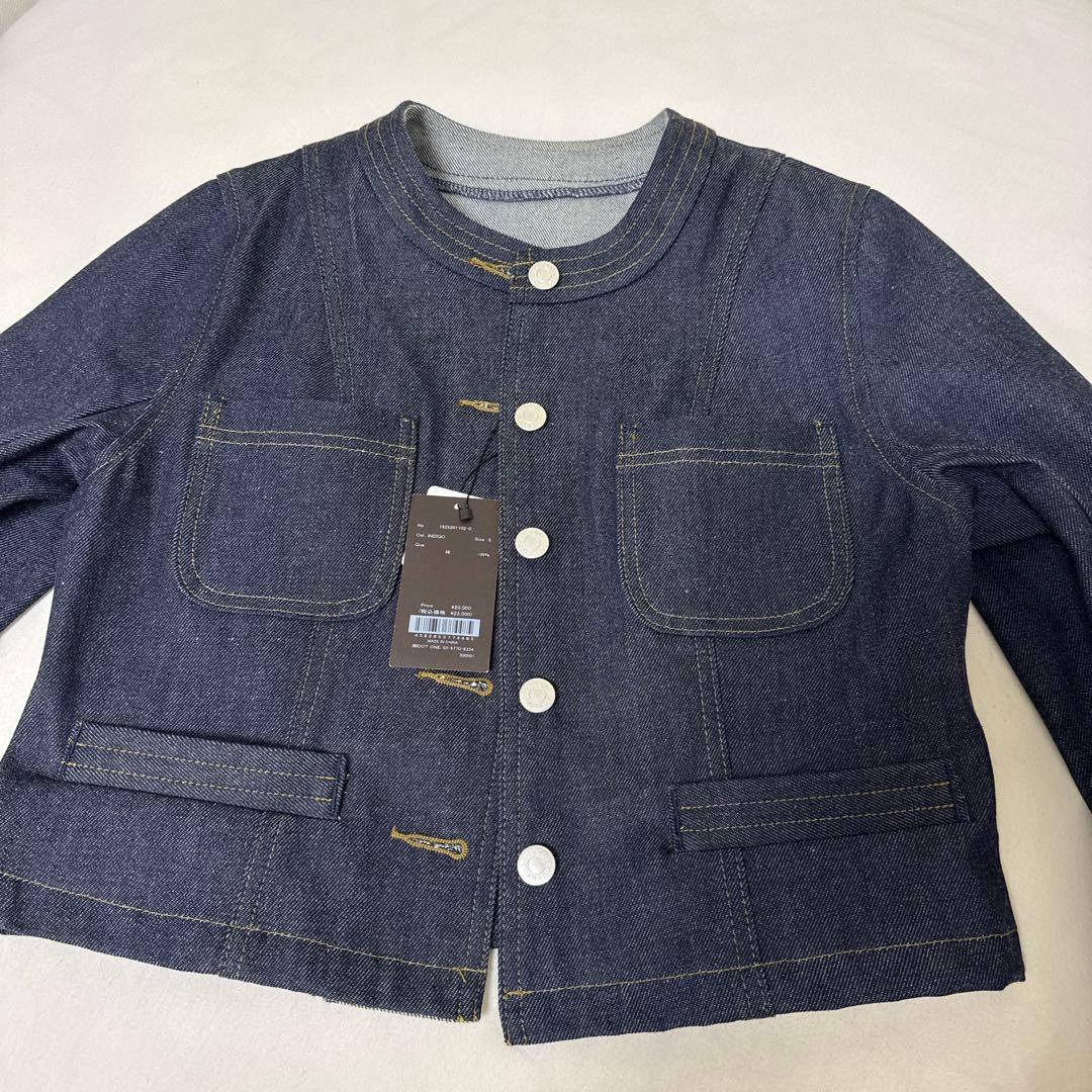 【新品未使用タグ付き】anuans ノーカラーデニムジャケット
