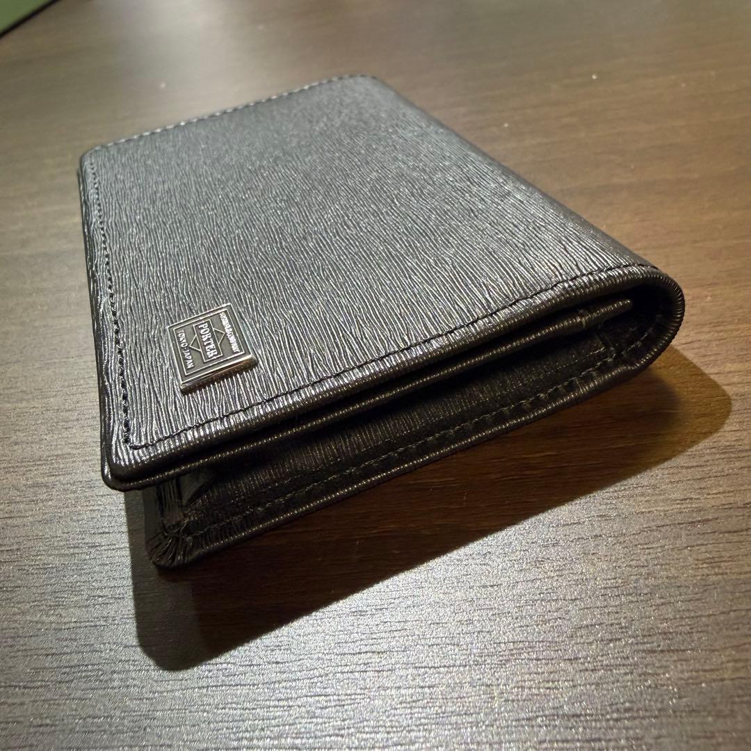 ポーター PORTER カレント 名刺入れ カードケース ブラック レザー
