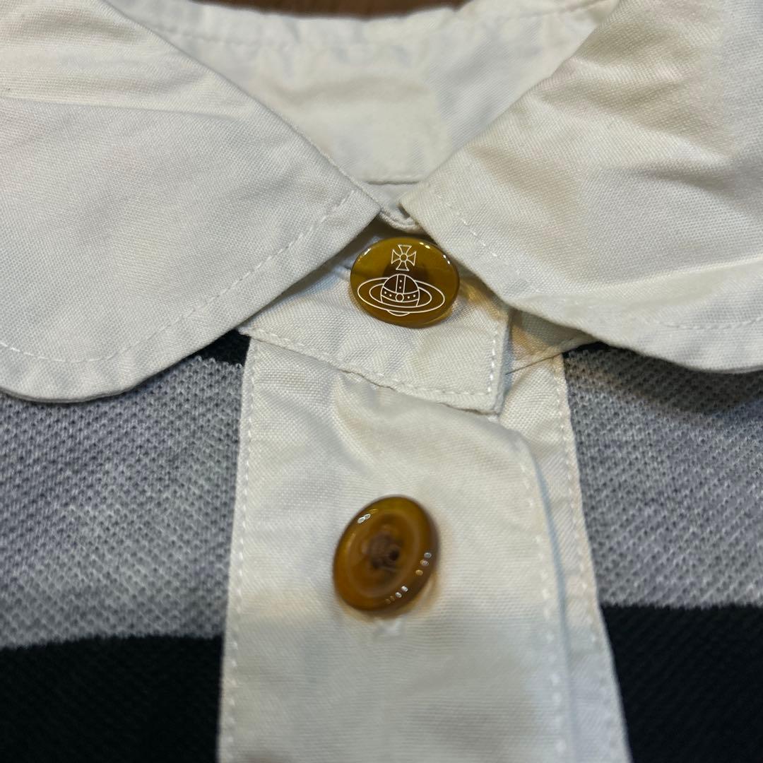 ヴィヴィアン　ウエストウッド　レッドレーベル　ストライプ 半袖ポロシャツ