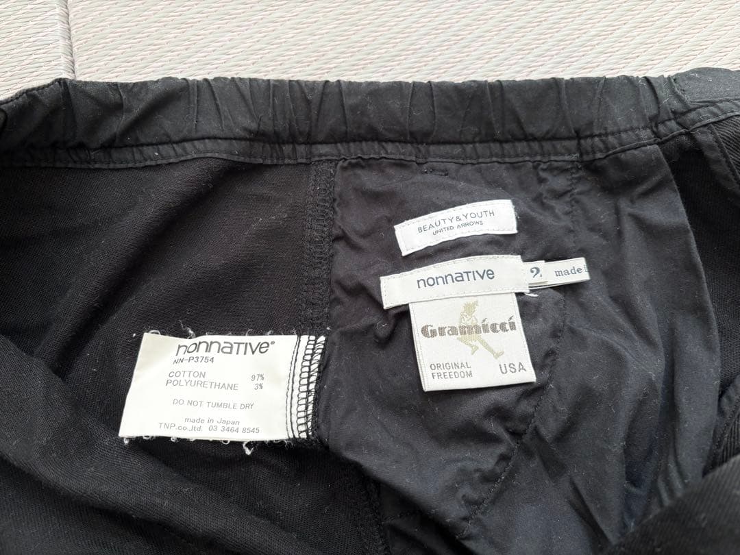k*u様 ノンネイティブ×グラミチ×BY　イージーパンツ　サイズ2　黒　美品