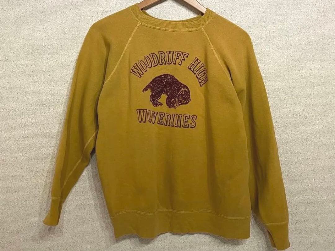 60s ヴィンテージ スウェット ウルヴァリン フロッキープリント