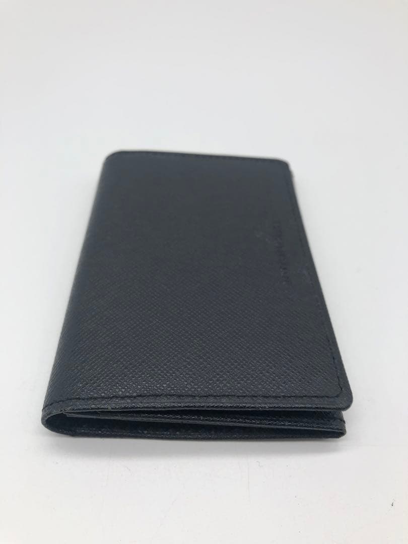 Burberry バーバリー　ダークグレー 二つ折り名刺入れ　メンズ　レザー