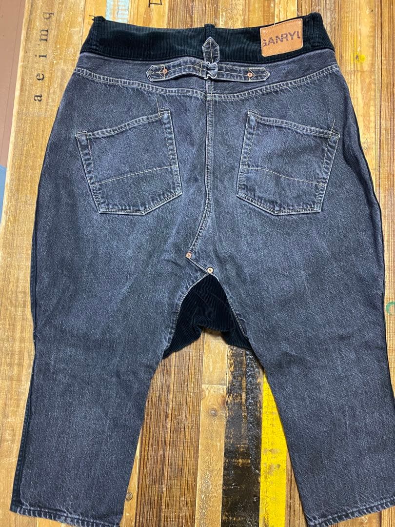 ガンリュウGANRYUコムデギャルソン黒 サルエルパンツ Mサイズ