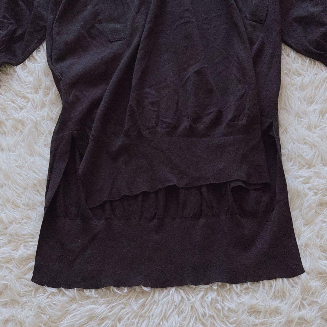 Y's ワイズ ヨウジヤマモト ワンピース 切替デザイン ロング丈 ブラック 黒